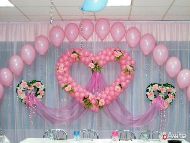 Как украсить свадебный зал из шаров