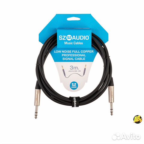 Кабель SZ-Audio Jack 6,3 - Jack 6,3 TRS 1/4 баланс