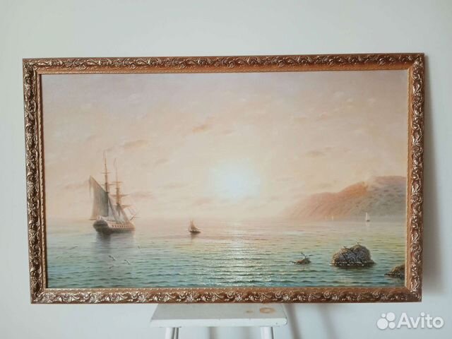 Пейзаж в багете, дл.107 см