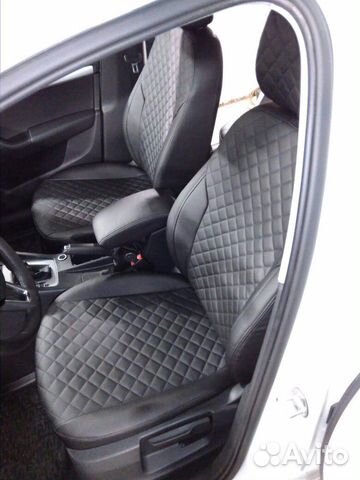 Чехлы Skoda Octavia Экокожа ромб Автопилот