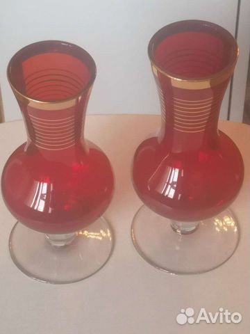 Ваза цветное стекло СССР