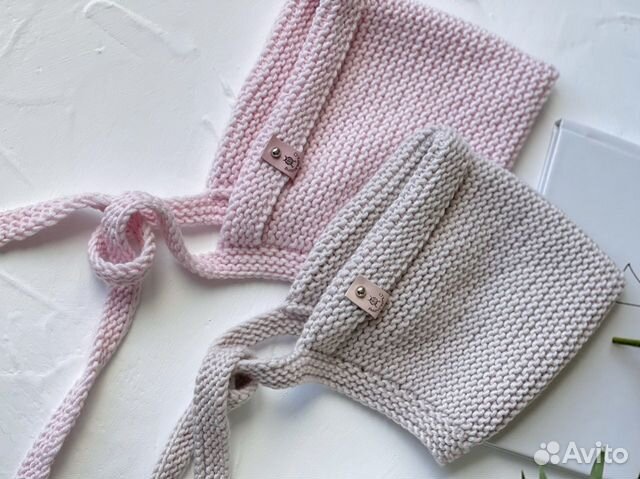 Новая шапочка для новорожденного боннет розовая