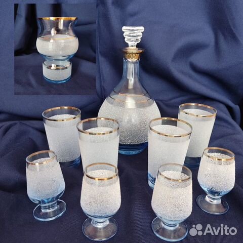 Набор Графин стаканы рюмки Ваза Винтаж СССР