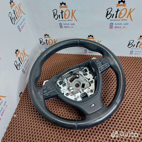 Руль BMW f10 m sport с лепестками без обогрева