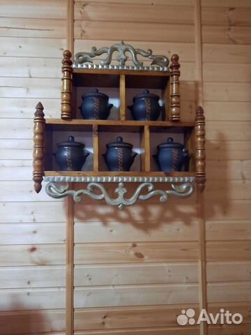 Ручная работа полочка с горшками