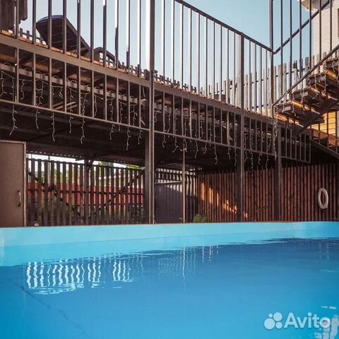 Баня+беседка с горячим бассейном и мангалом