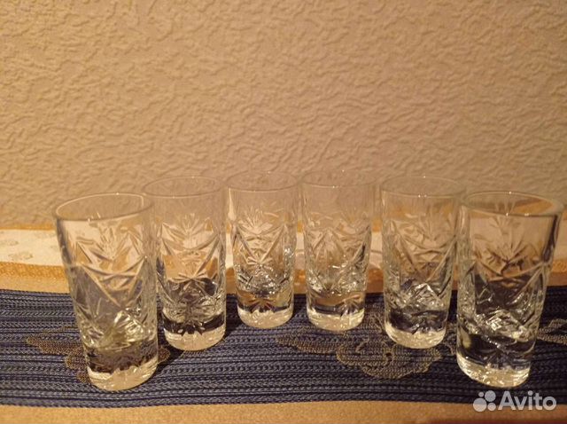 Стопки Рюмки Хрустальные Хрусталь Алмазная грань