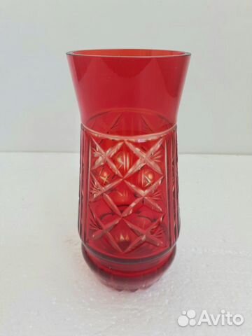 Ваза из цветного хрусталя 60-е годы 20 века СССР