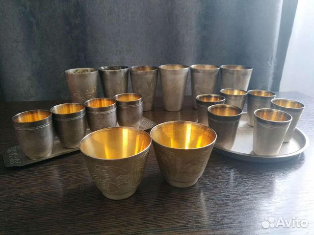 Рюмки серебро и мельхиор