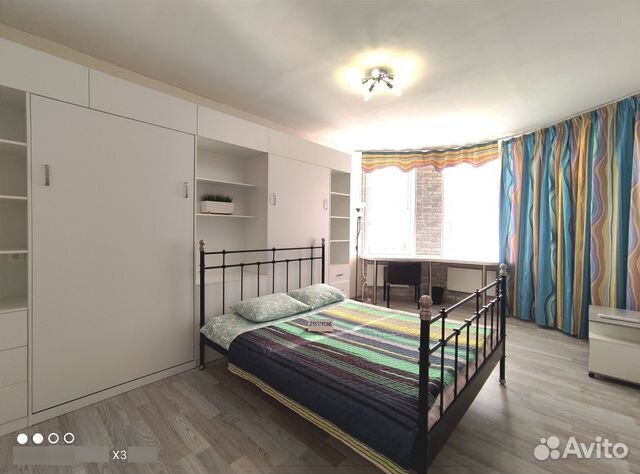 

1-к. квартира, 44 м², 3 кровати