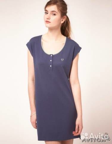 Платье Fred Perry, спортивное синее хлопок