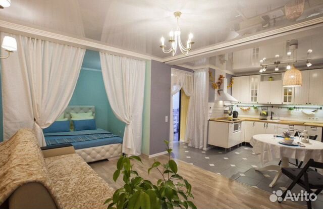 

Квартира-студия, 45 м², 2 кровати