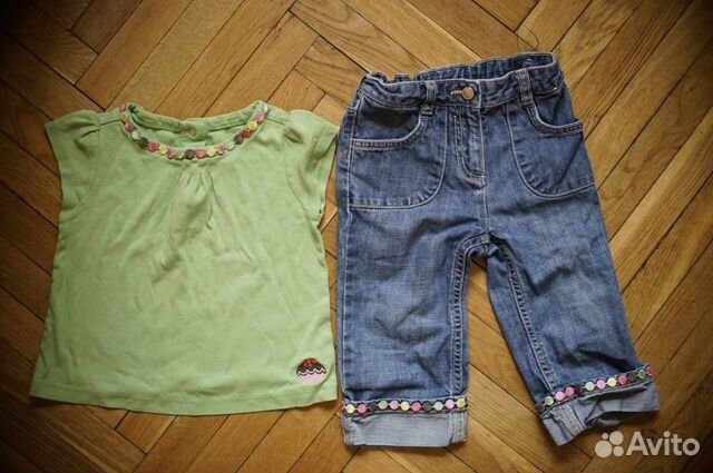 Шорты джинсовые и футболка Gymboree 2 года Шорты джинсовые и футболка Gymboree 2 года