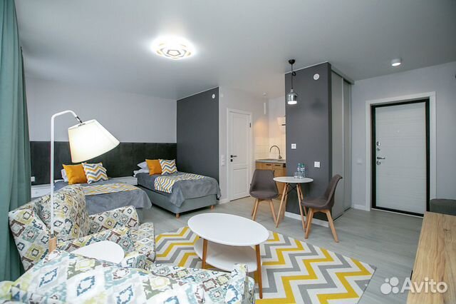 

Квартира-студия, 25 м², 2 кровати