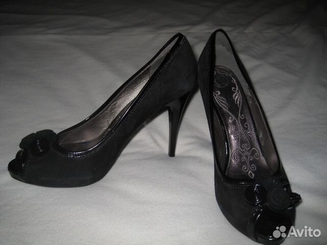 Нарядные туфли с цветком, натур. замша р.40-40.5