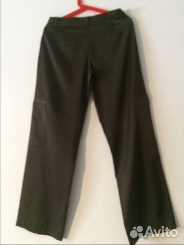 Брюки, Benetton, атласные, болотные, р 42 Брюки, Benetton, атласные, болотные, р 42