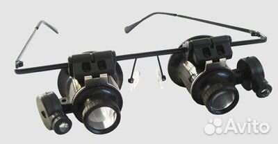 Микроскоп, Бинокулярные очки-лупа 20х новые