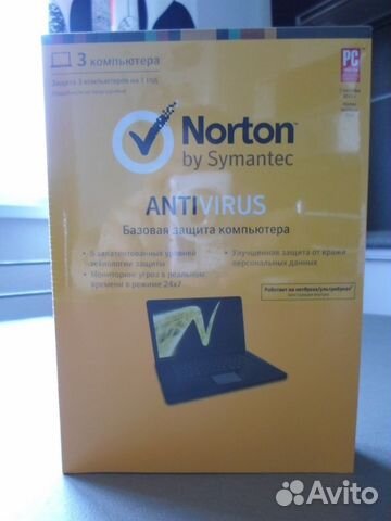 Антивирус Norton Symantec на 3 компа новый
