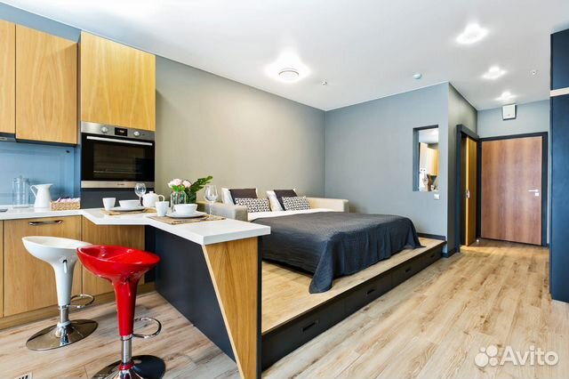 

Квартира-студия, 33 м², 1 кровать