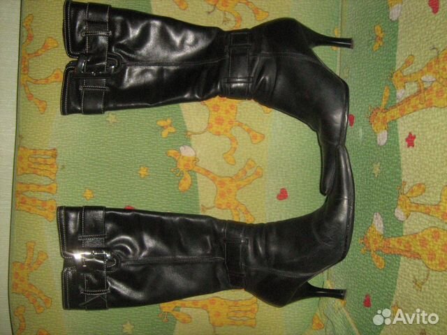 Кожаные сапоги 36р