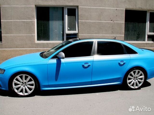 Голубая матовая пленка для автомобиля. Автовинил Голубая матовая пленка для автомобиля. Автовинил