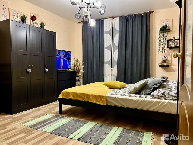 

1-к. квартира, 45 м², 2 кровати