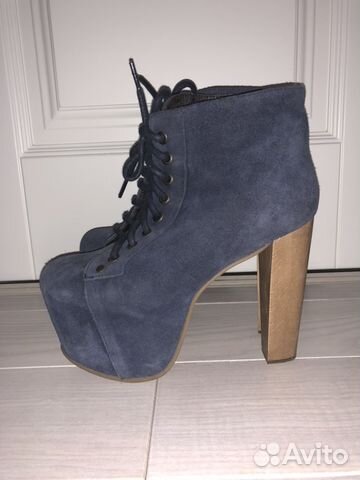 Синие замшевые ботильоны Jeffrey Campbell Lita Синие замшевые ботильоны Jeffrey Campbell Lita
