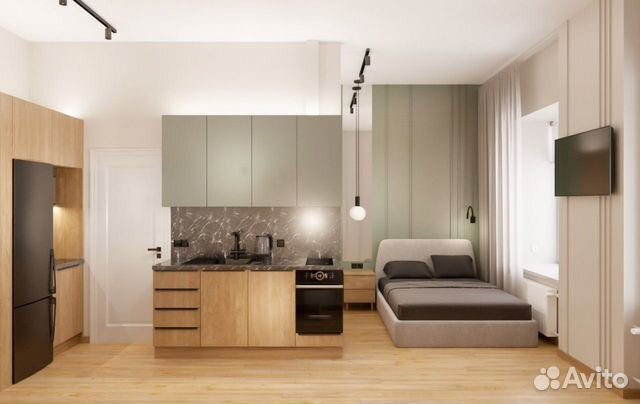 

Квартира-студия, 30 м², 2 кровати