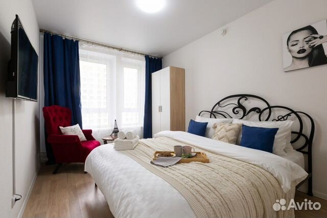 

1-к. квартира, 40 м², 2 кровати