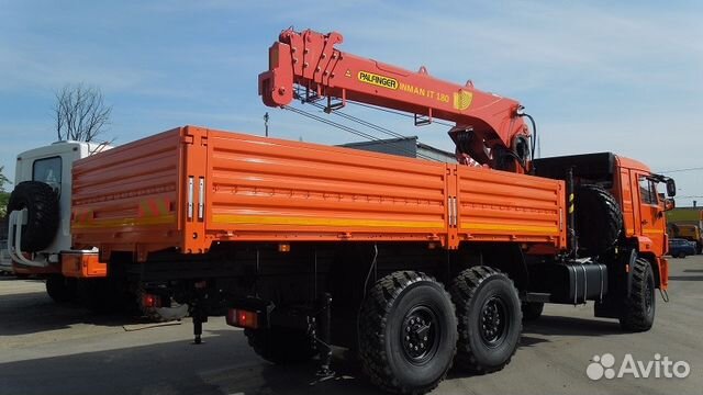 Камаз 43118 с кму Palfinger inman IT-150 с бортом