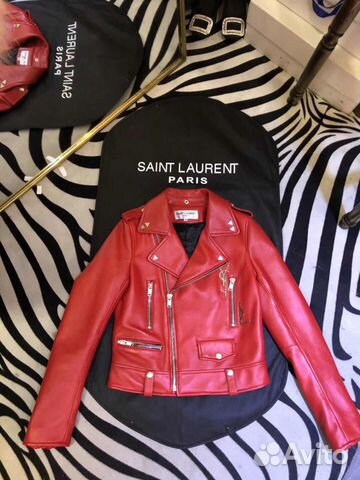 Куртка кожаная Ysl Saint Laurent