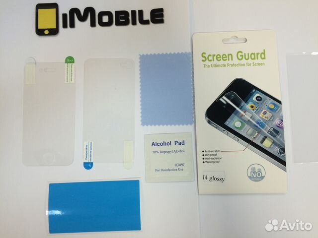 Комплект защитных пленок для iPhone 4/4S Глянцевые
