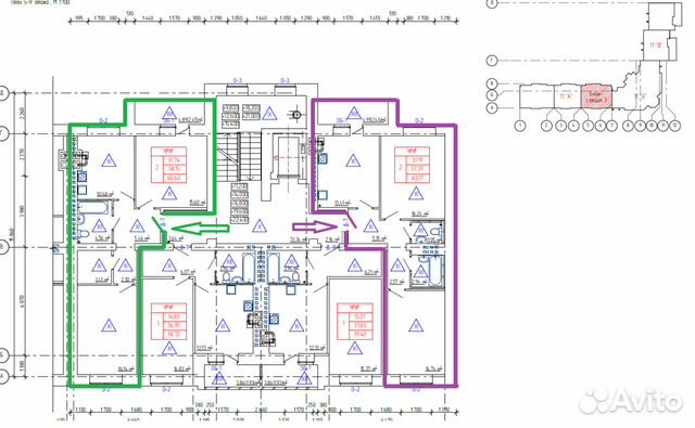 2-к квартира, 62 м², 7/9 эт.