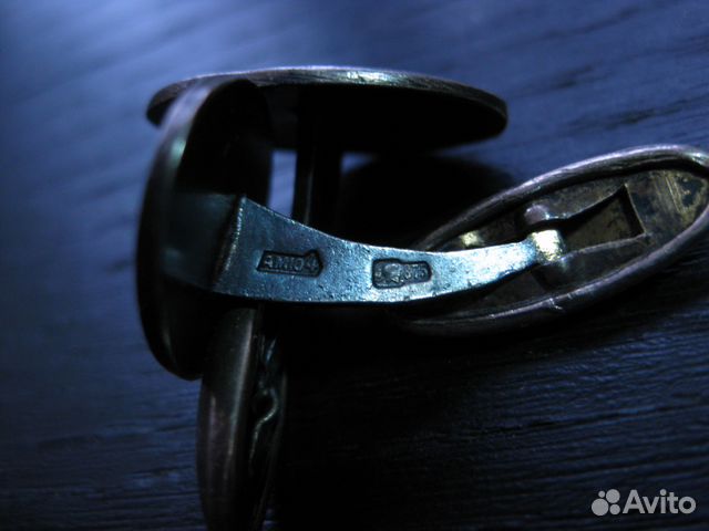 Запонки серебро эмаль СССР Запонки серебро эмаль СССР