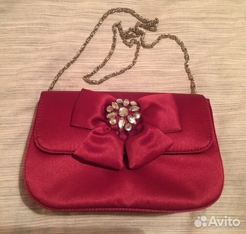 Вечерняя сумочка-клатч на цепочке