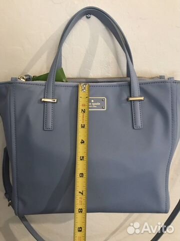 Kate Spade новая серо-голубая сумка кроссбоди