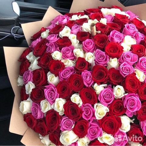 Цветы Розы свежие 151 шт Доставка