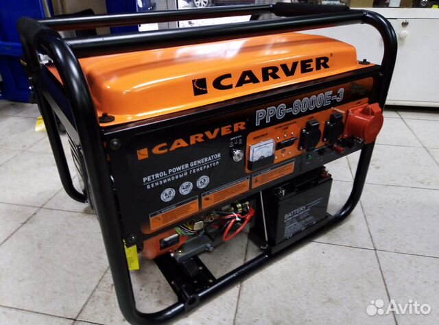 Бензиновый генератор Carver PPG-8000E - 6.5 кВт