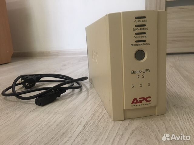 Ибп APC Back-UPS CS 500 с аккумулятором