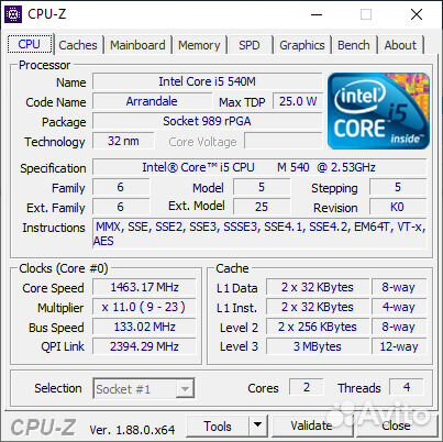Ноутбук i5-540M/6GB/240SSD+500HDD/GeForce 310M