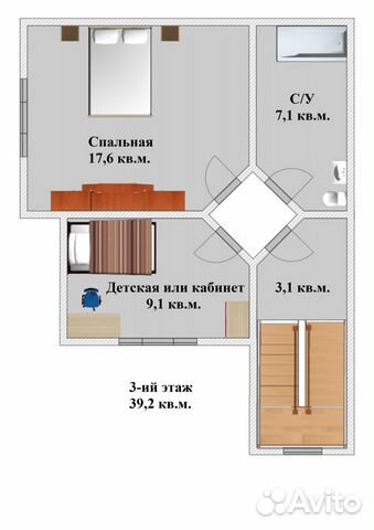 Коттедж 160 м² на участке 3 сот.