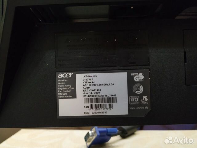 Монитор Acer V193W