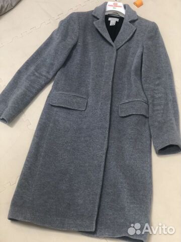 Пальто Gant серое, шерсть 70 ангора 20 10 кашемир Пальто Gant серое, шерсть 70 ангора 20 10 кашемир