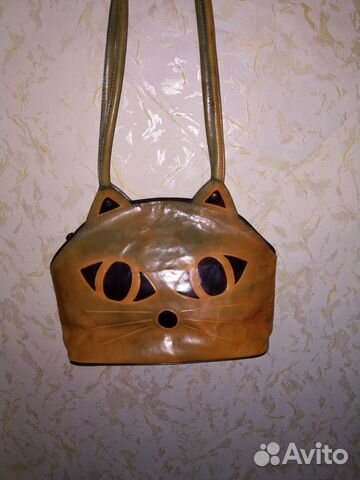 Индийская кожаная сумка Кошка Индийская кожаная сумка Кошка