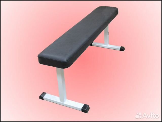 Скамья прямая горизонтальная силовая белая