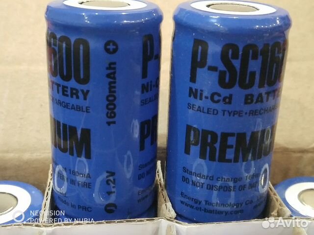 Аккумы Ni-Cd Premium sc1600 1,6Ah 1,2V
