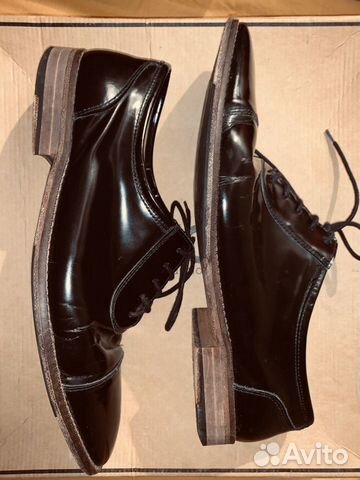 Кожаные черные лаковые туфли Zara Man