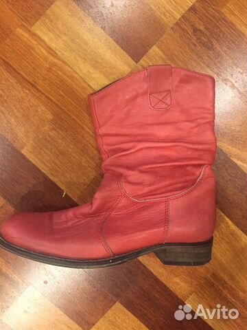 Сапоги красные Италия