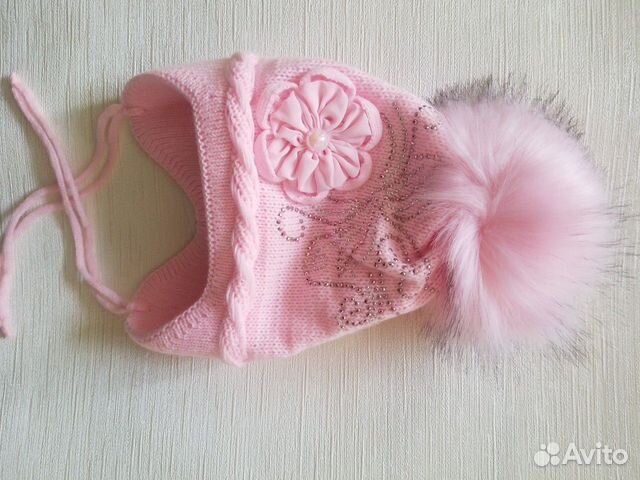 Шапка для девочки зимняя р.50