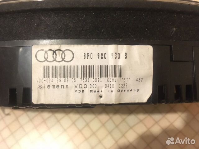 Щиток приборный панель приборов Audi A3 8P0920930S